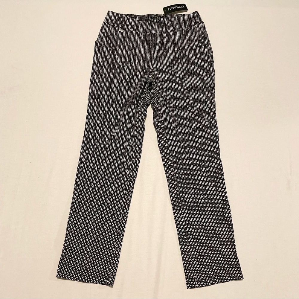 Picadilly Black and White Pants Womens Size 10
